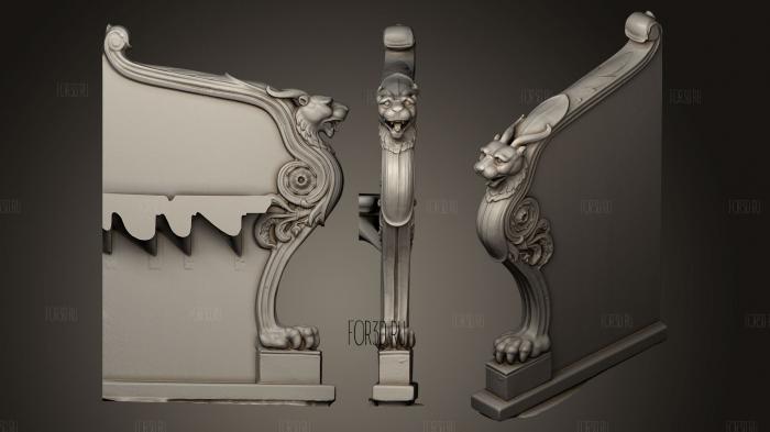 lion pillar stl model for CNC